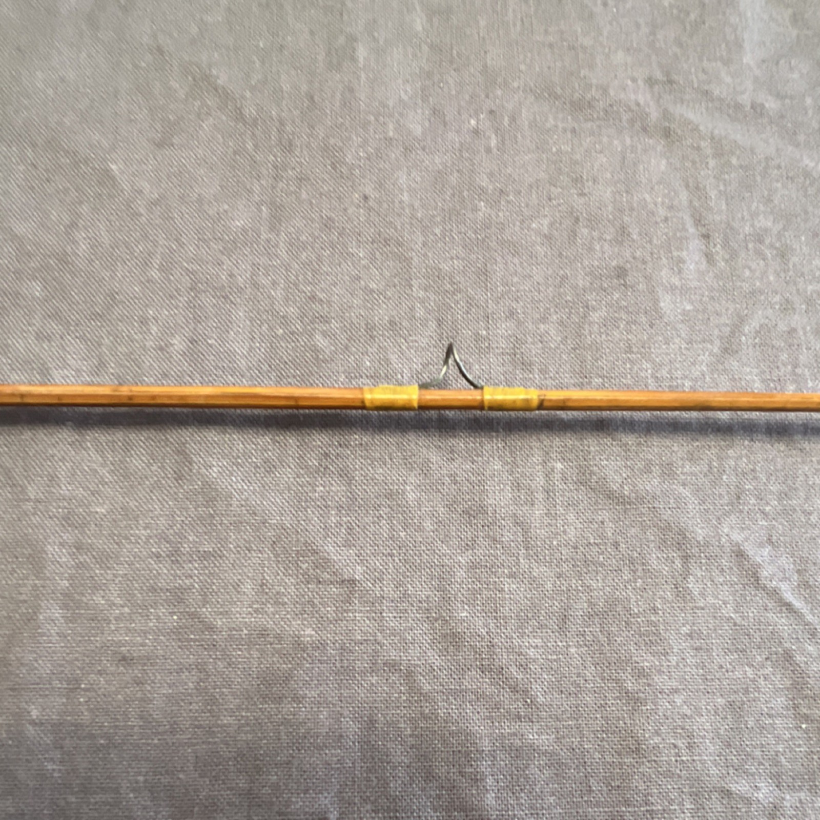 Bamboo Fly Fishing Rod 8ft 6in 4pc 6wt Cork Handle Cloth Bag Vintage