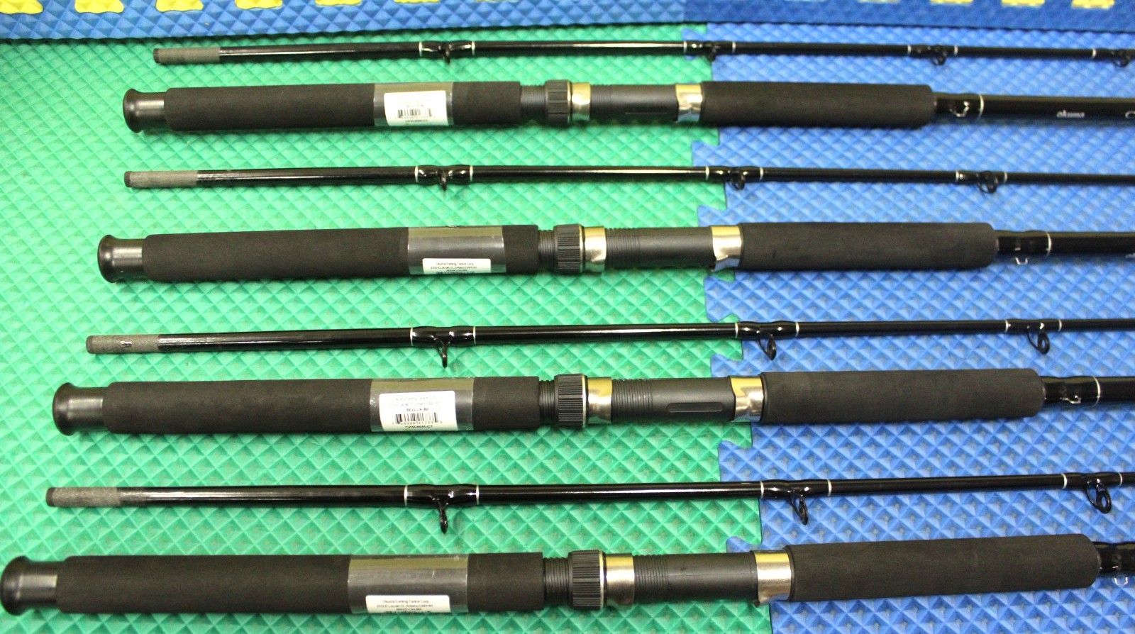 Okuma Classic Pro 9′ 0″ Trolling Rod Mooching CPM-90M-CT Chartreuse Tip 4-Pack!