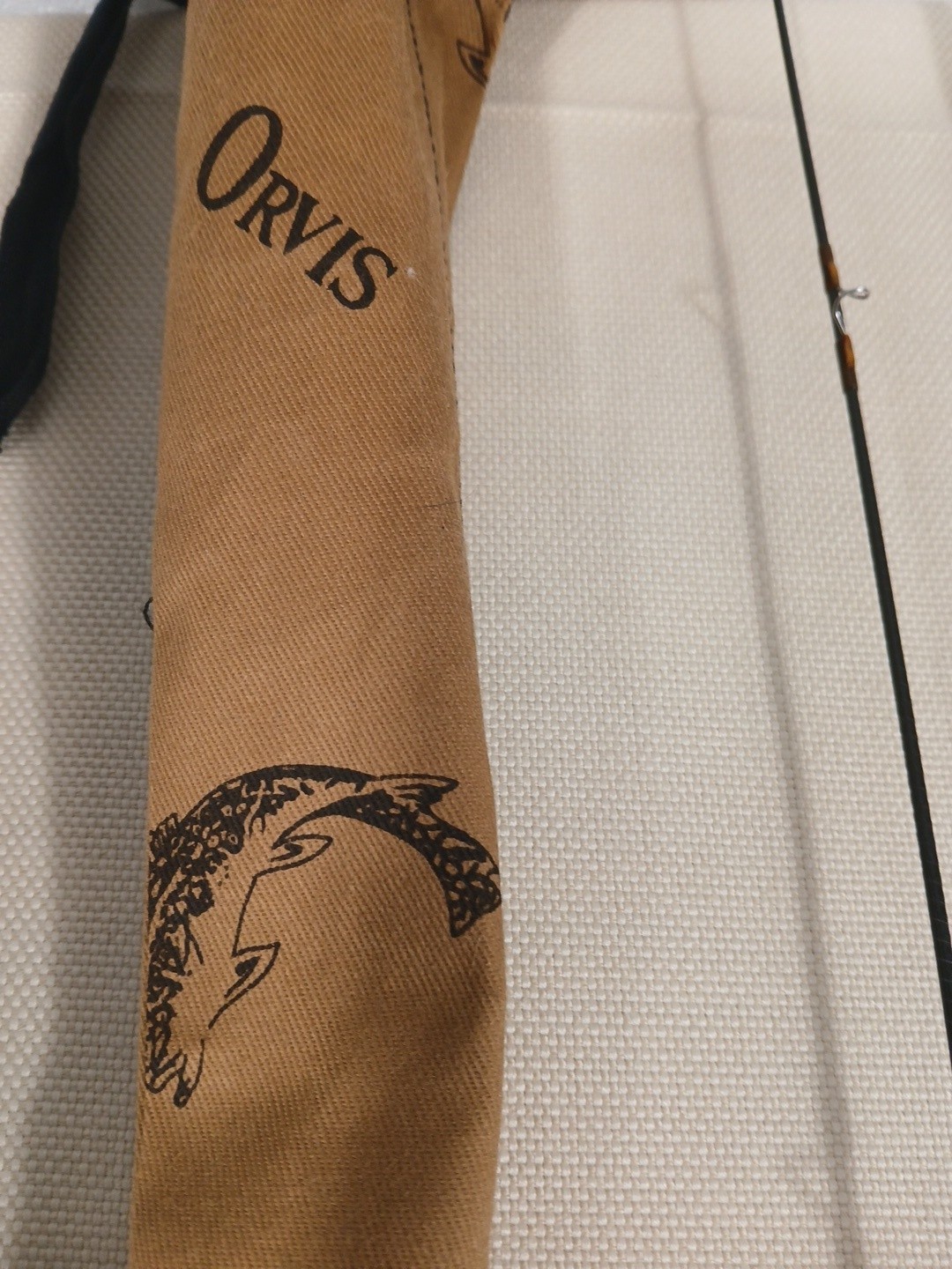 Vtg Orvis Trout Graphite Fly Fishing Rod 8′ 2pc #6 1 7/8oz + Correct Tube 0285