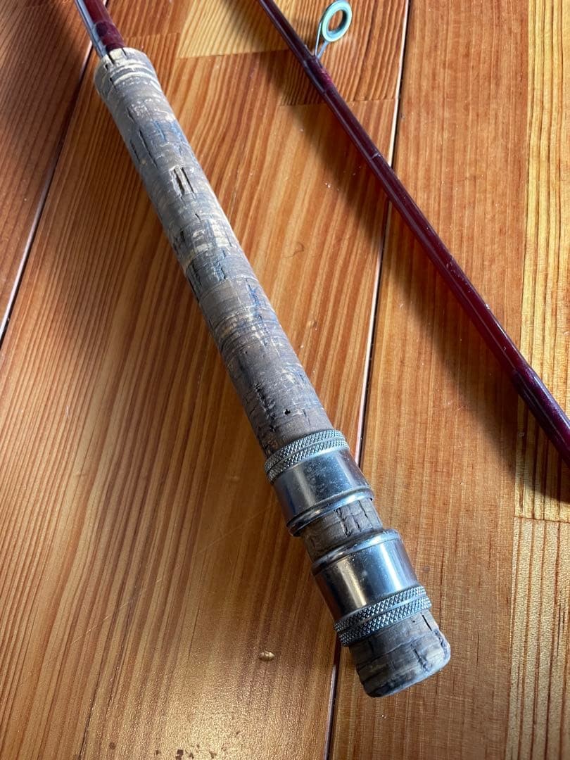 Super Pulser Graphite Spinning Rod Cork Handle Used Red-Brown