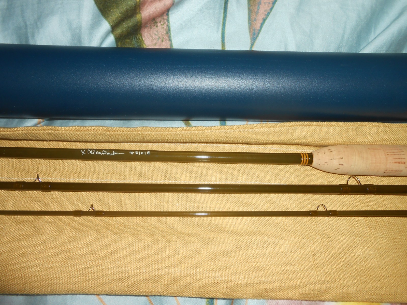 Vladan Milenkovic Fiberglass Fly Rod, 7 1/2′, 3 weight , CTS Quartz, superb