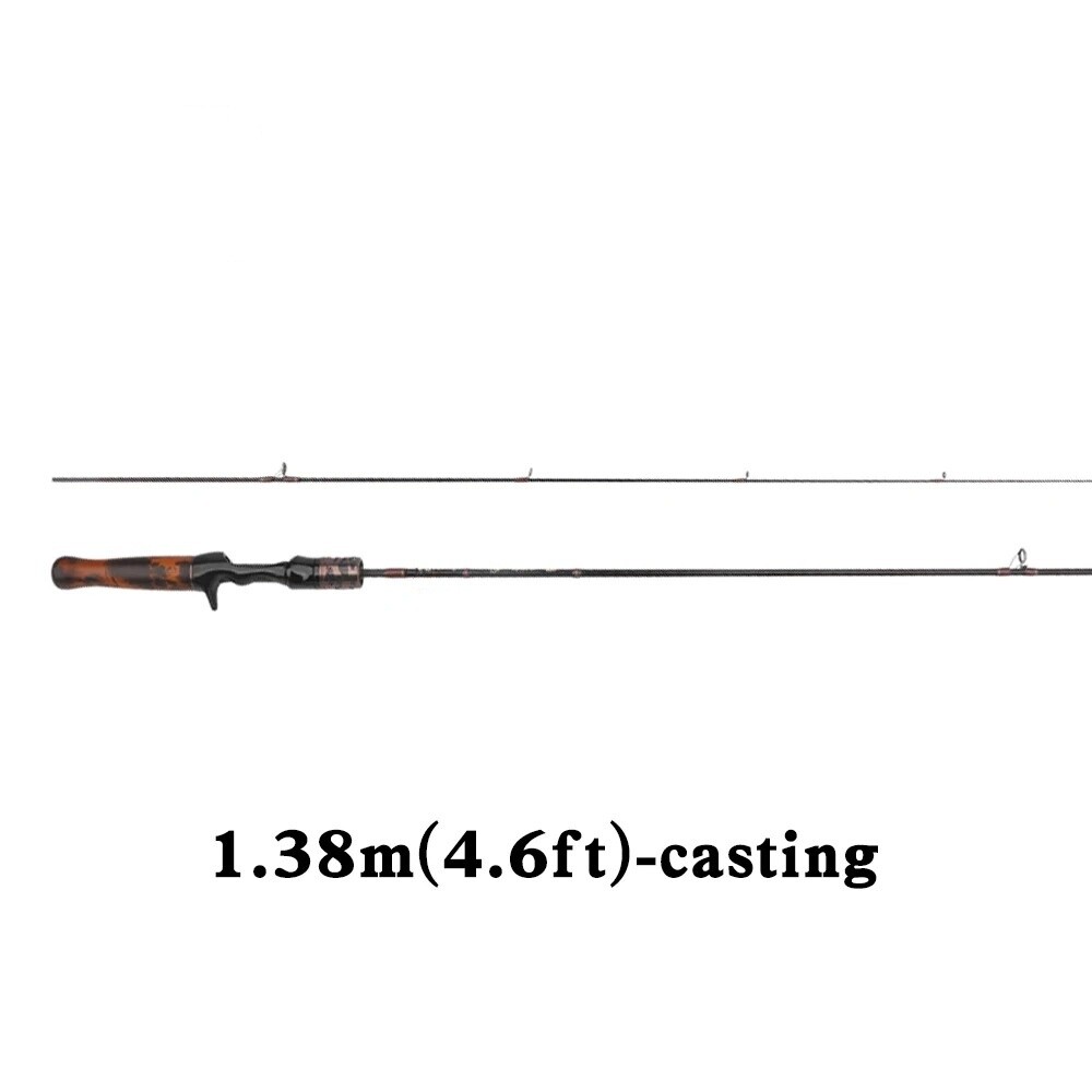 1.38M/1.5M/1.68M/1.8M Fishing Rod Ultra Light Rod Wood Handle Casting/Spinning