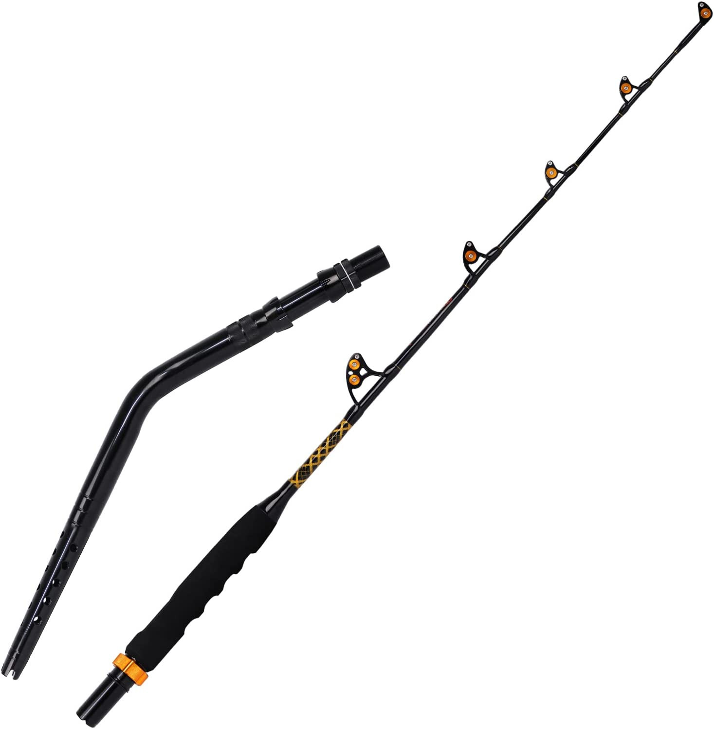 Bent Butt Trolling Rod 2PC Saltwater Offshore Deep Drop Fishing Pole Extra Heavy