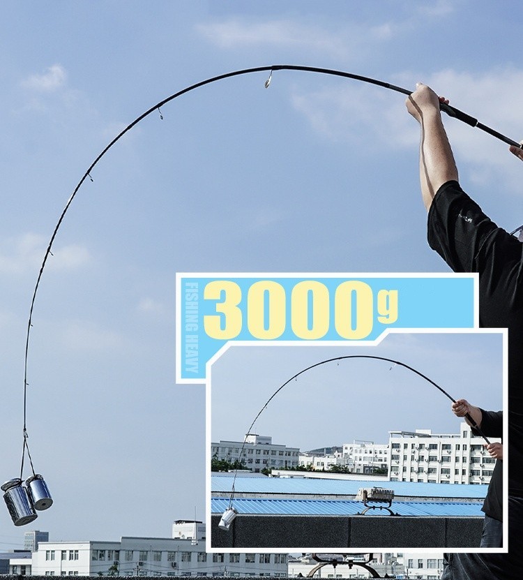 7FT 8FT Fishing Rods Spinning Rod Casting Carbon Fiber Rod 5 Section Sensitive