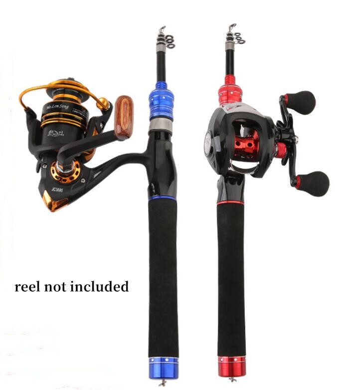 Power Telescopic Rock Fishing Rod 1.5M-2.4M Carbon Fiber Spinning Fishing Poles
