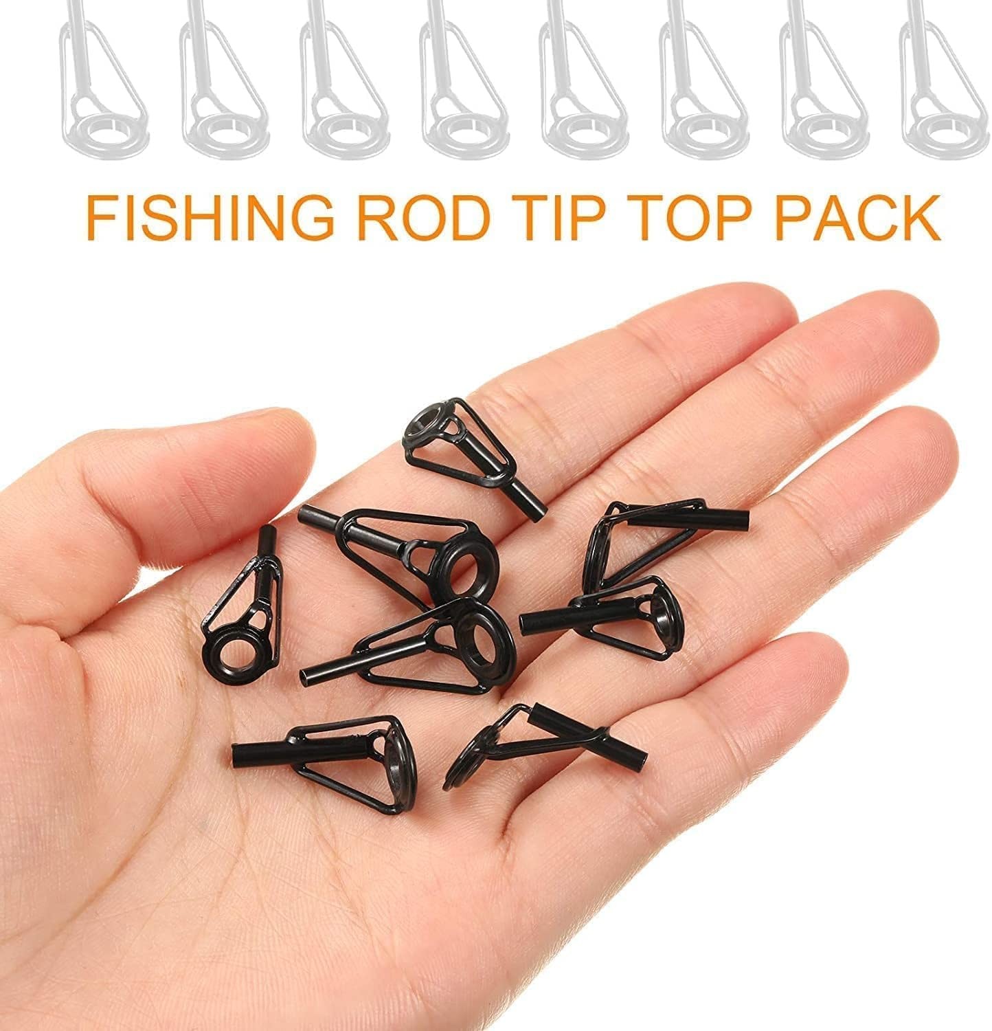 40 Pcs Fishing Rod Tip Repair Kit Stainless Steel Rod Tip Guide Replacement