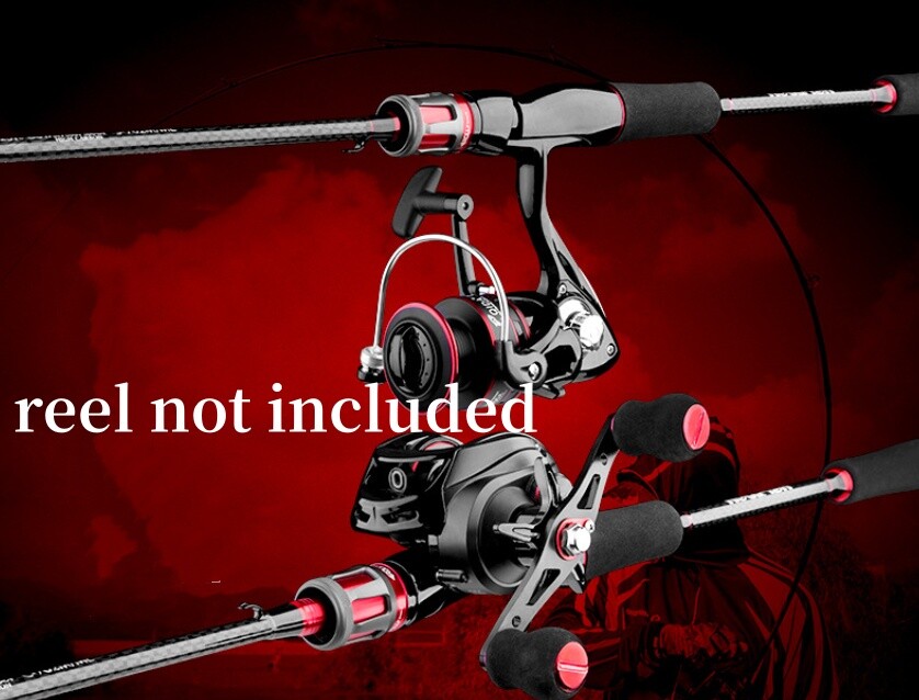 1.68M 1.8M Lure Fishing Rods Carbon Fiber Spinning Casting Rod Fast Pole 2 Tips