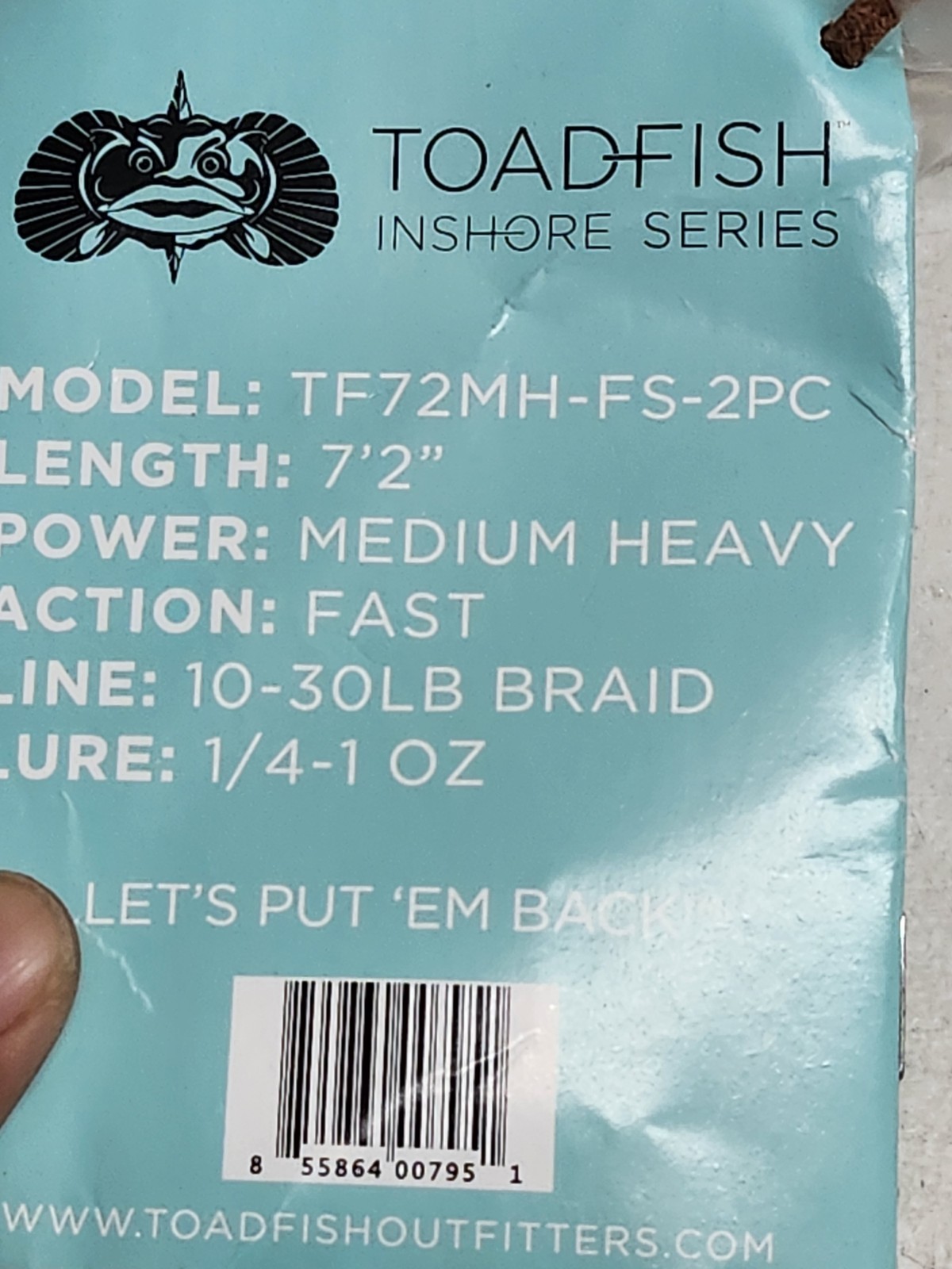Toadfish TF72MH-FS-2PC 🐟 NEW