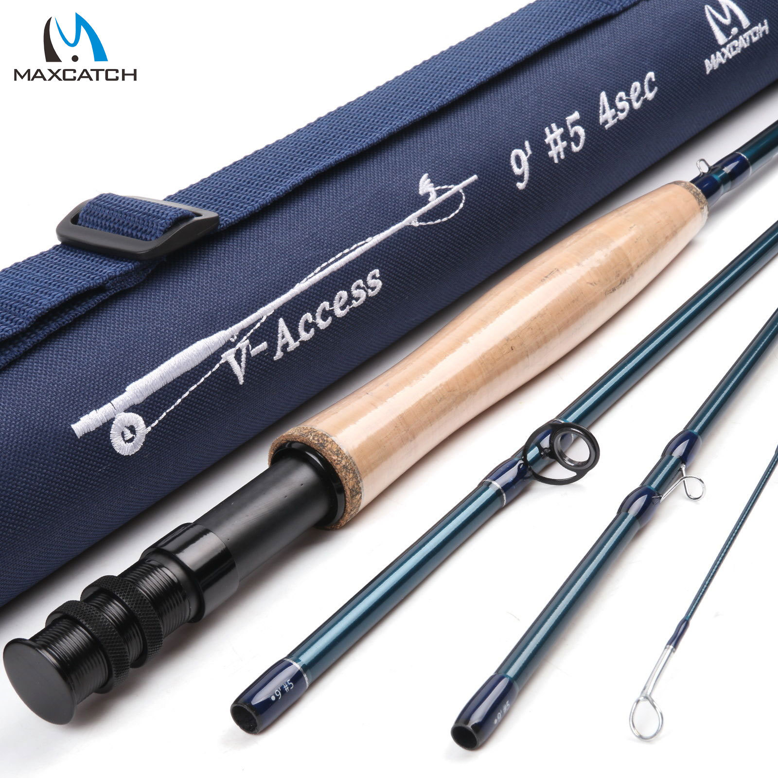 Maxcatch 3/4/5/6/7/8/9/10/12WT Fast Action Fly Fishing Rod Graphite IM10 & Case