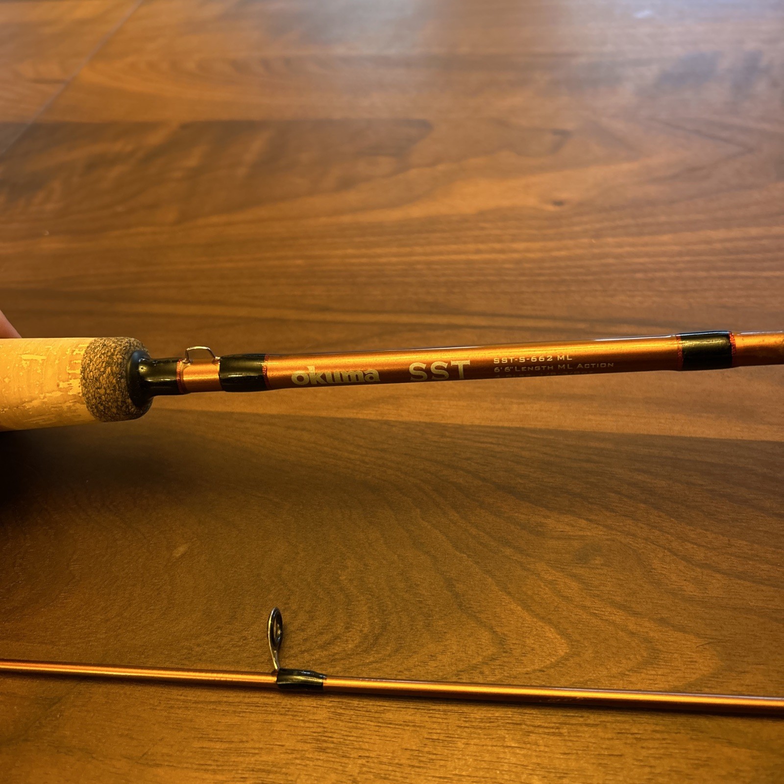 Okuma SST Cork Grip Spinning Rod 6′ 6″ 2 Piece Medium Light SST-S-662ML L13