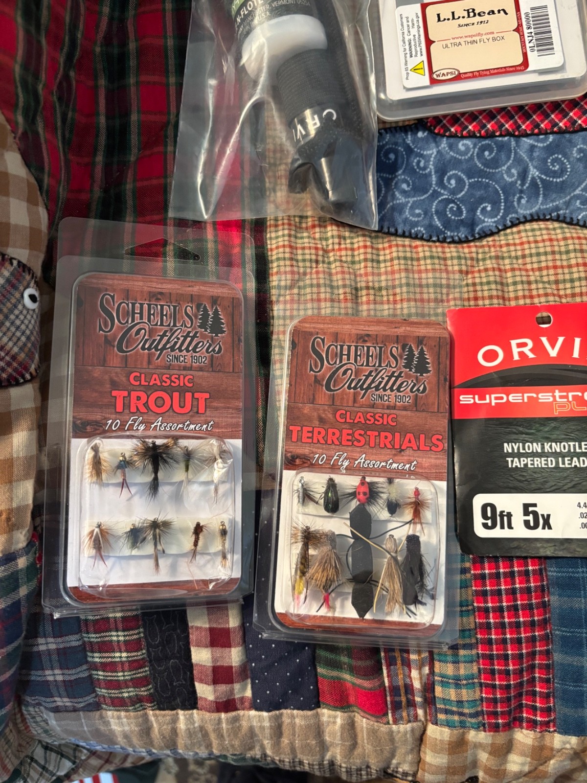 St Croix Mojo Trout 3 WT 7 1/2 feet fly rod LL Bean Double L fly rod and extras