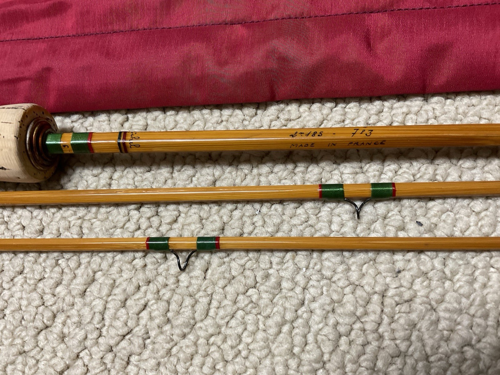 Pezon Et Michel Ritz “Super Marvel-Type Hans” Parabolic Bamboo Fly Rod 7’ 3”