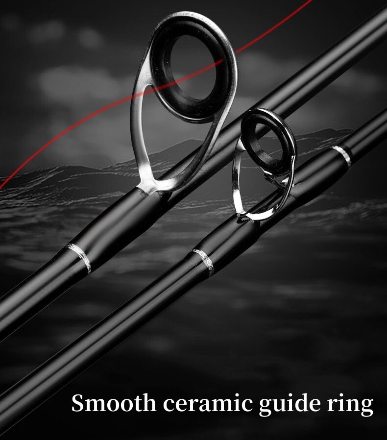1.5M 1.68M 1.8M Fishing Rods Spinning Casting Pole Carbon Fiber Rod 2 Sections