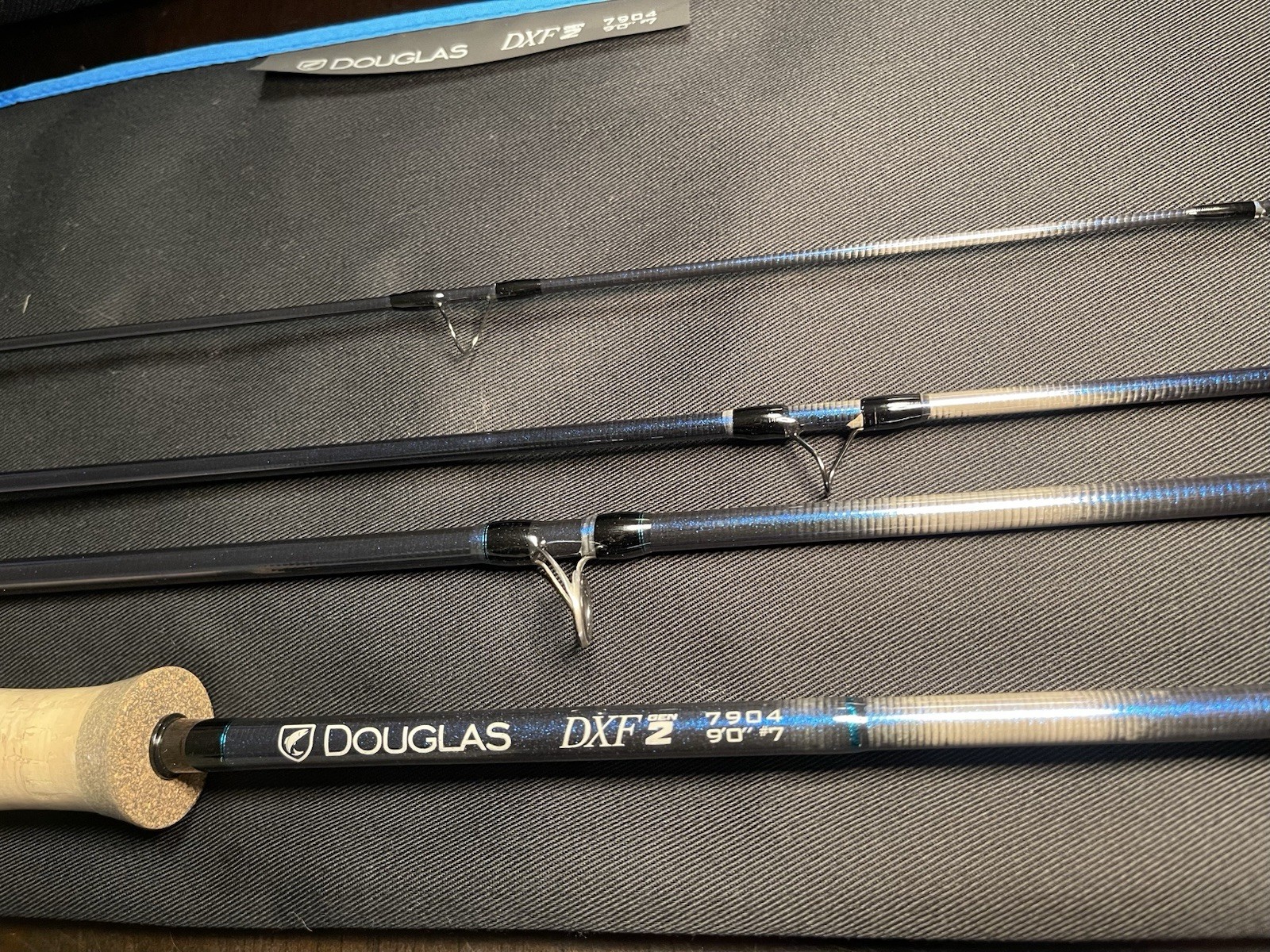 Douglas DXF Gen2 7904 Fly Fishing Rod 9′ 7wt 4pc Cork Handle