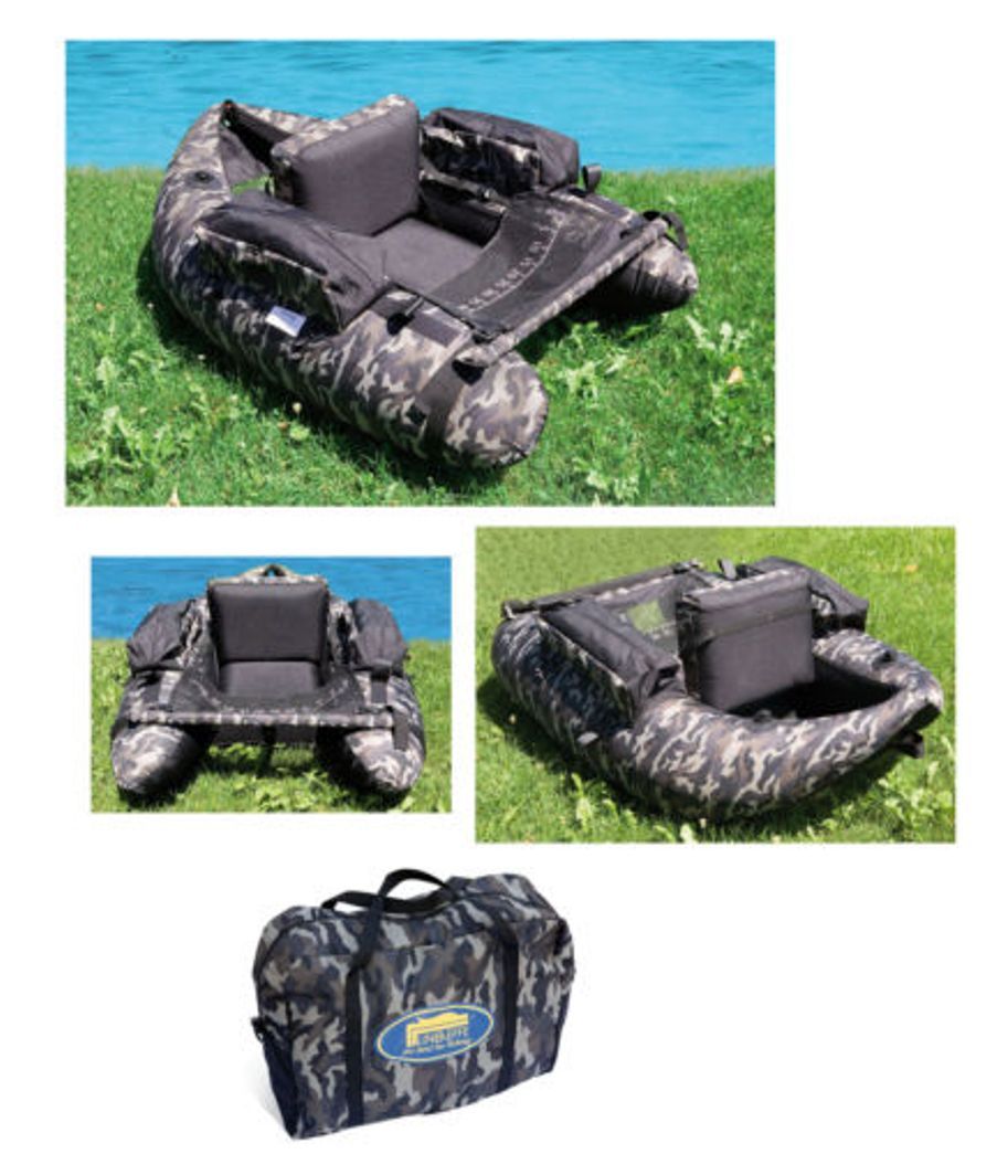 XXL Lineaeffe Camo Pattern Belly Boat( kick float tube) for game,trout fishing
