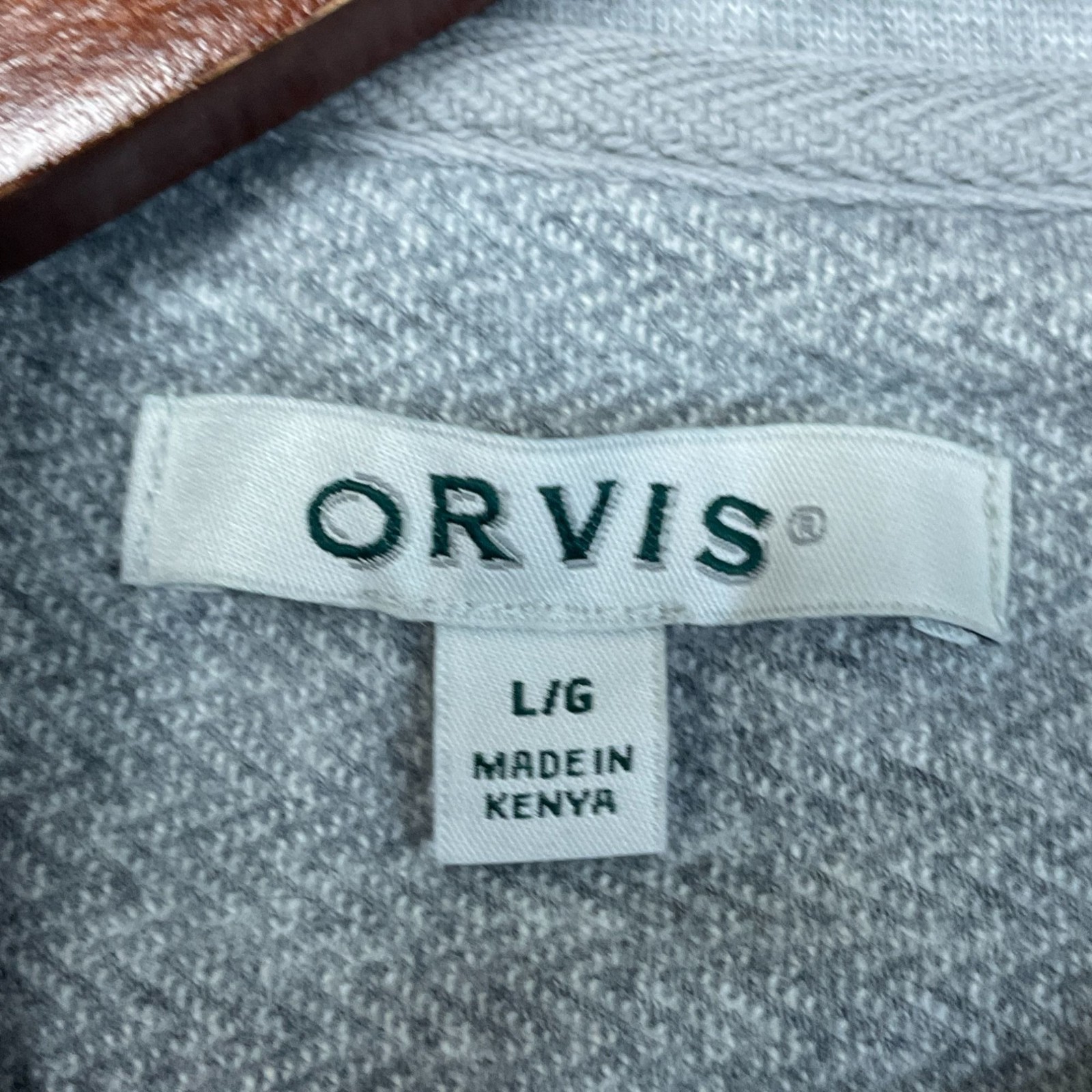 Orvis Men’s L Gray Long Sleeve Crewneck Sweatshirt K1089