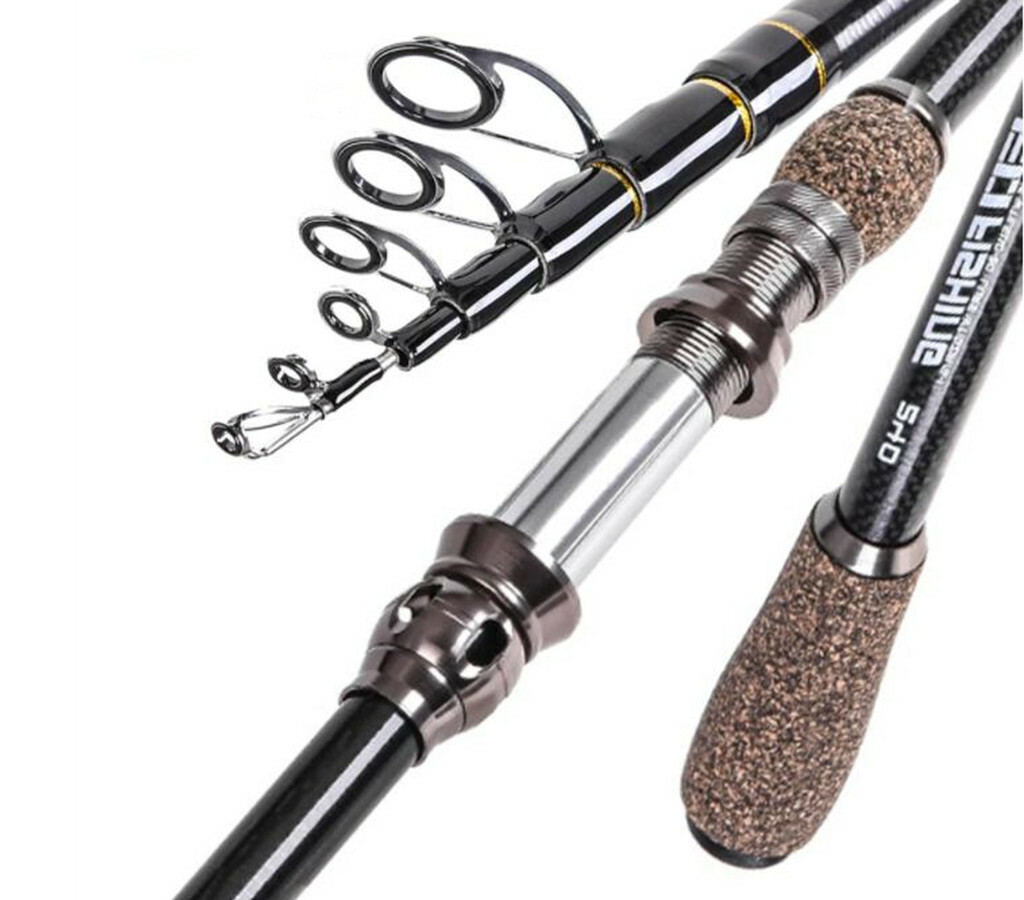 Power Telescopic Rock Fishing Rods Travel Rods 1.8M-2.7M Carbon Fiber Spinning