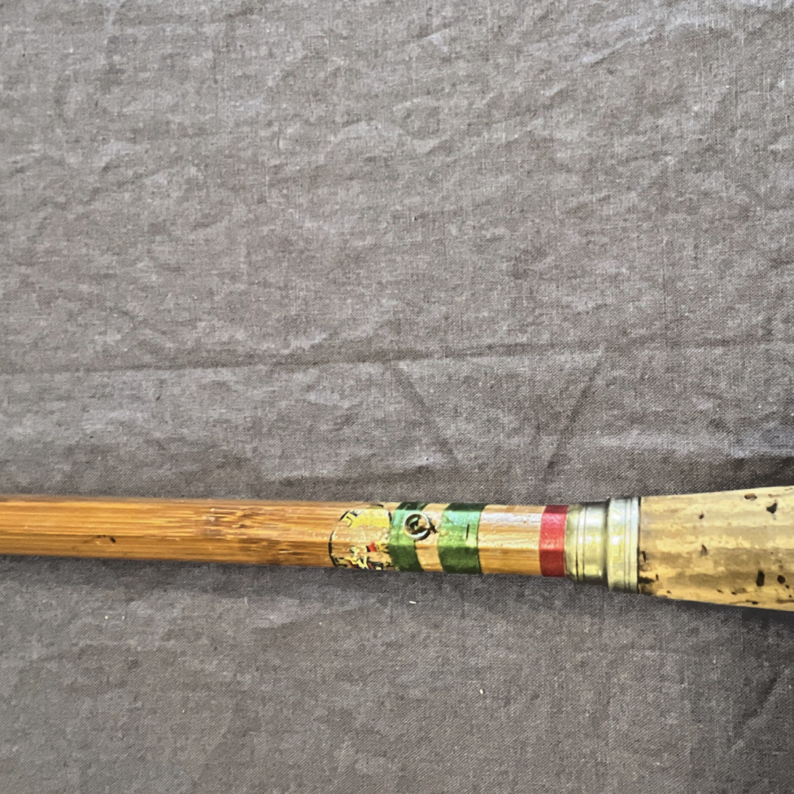 Montague Rapidan Bamboo 9ft 3pc Spinning Rod Cork Handle Moderate Med Vintage