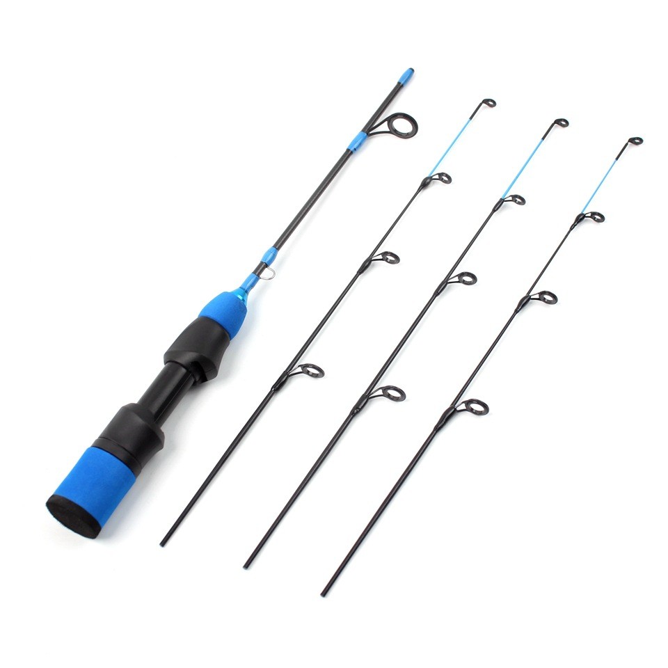 Ice Fishing Rod Carbon Fiber Fast Action Casting Spinning Travel Rod Carp 55cm