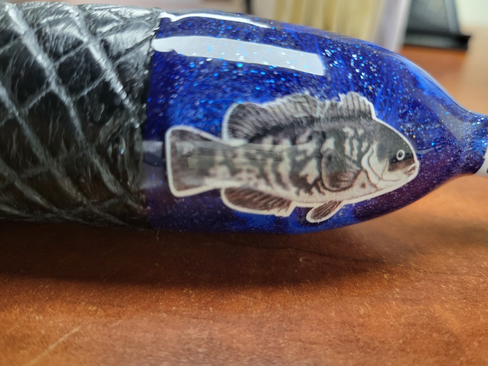 Custom Fishing Rod with Real Alligator Skin Grips and Awesome Paint Job