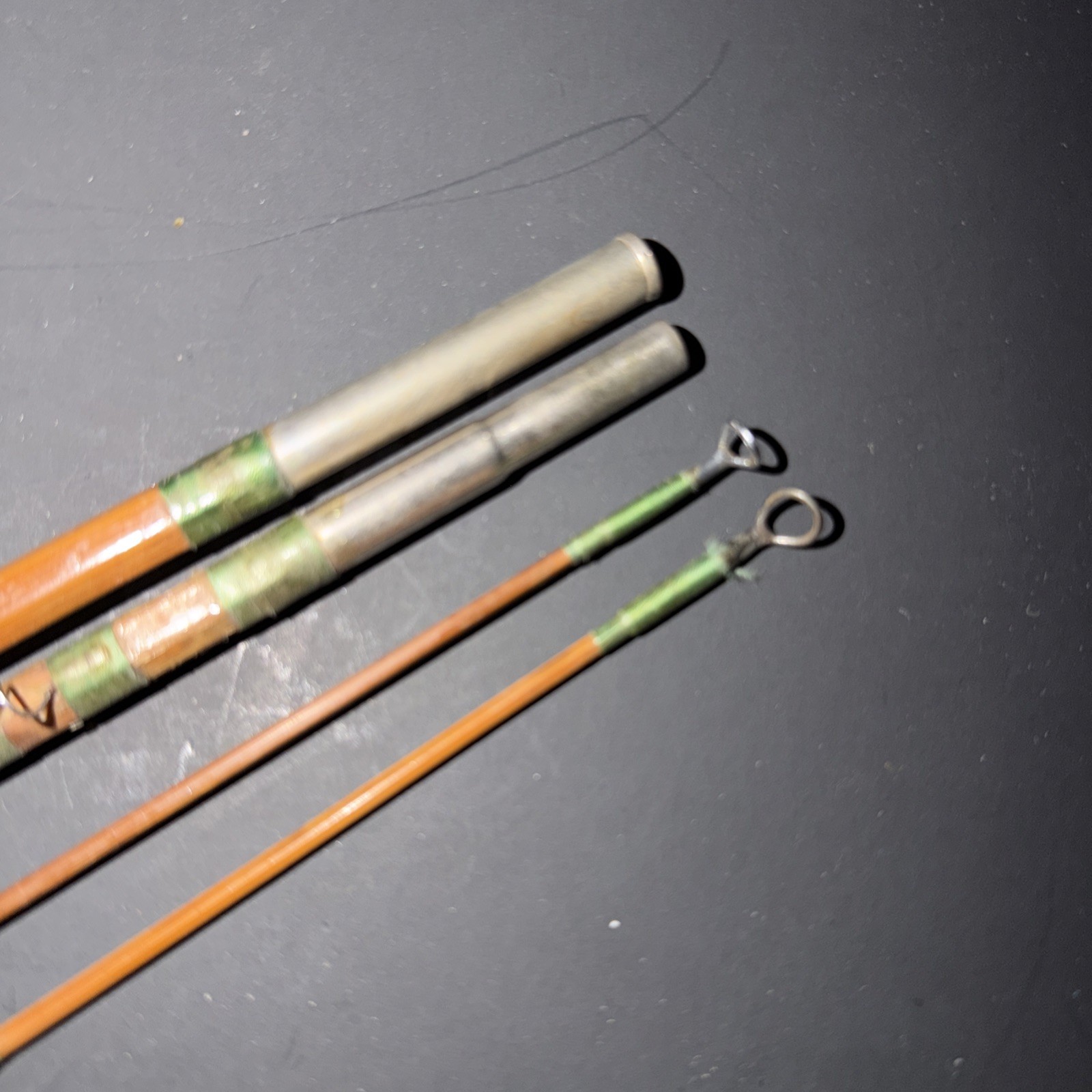Walton Powell (BAMBOO) 9′ 1″ # 4pc 2 top Fly Fishing Rod ULTRA RARE!!!
