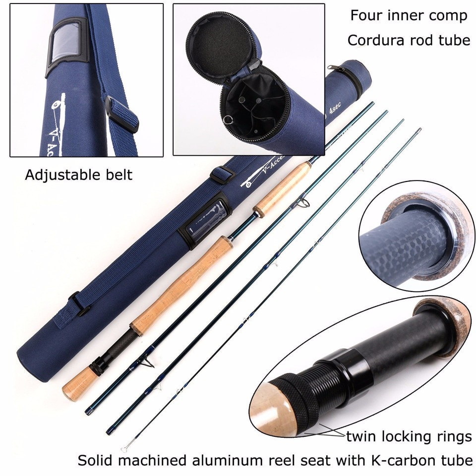 Maxcatch V-Access Fast Action Fly Rod, Graphite,3wt 4wt 5wt 6wt 7wt 8wt 9wt 10wt