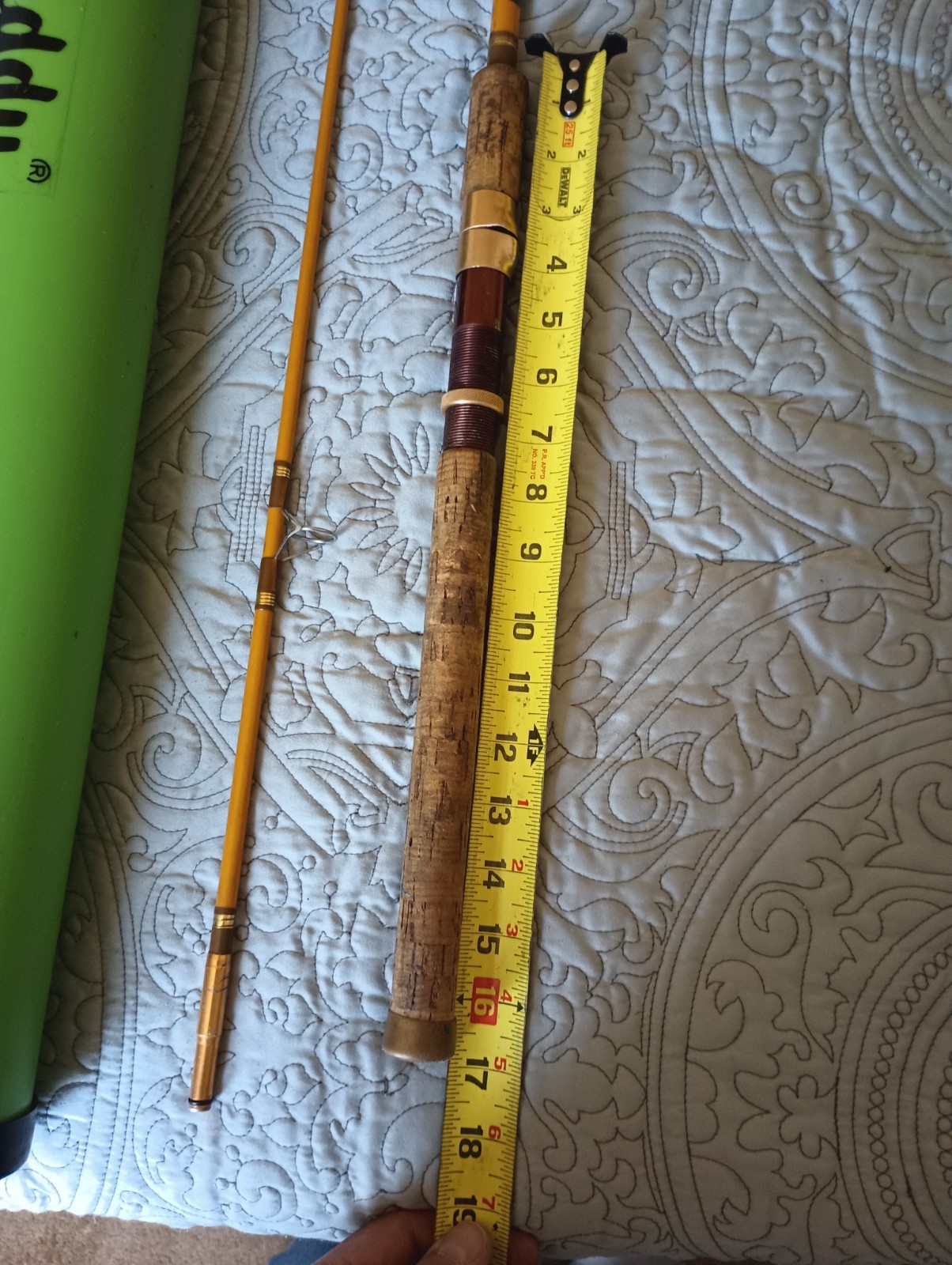Vtg Rare REEDER Earl MFG Co 2pc Spinning Boat Rod 8’8″ Vancouver WA & Rod Caddy
