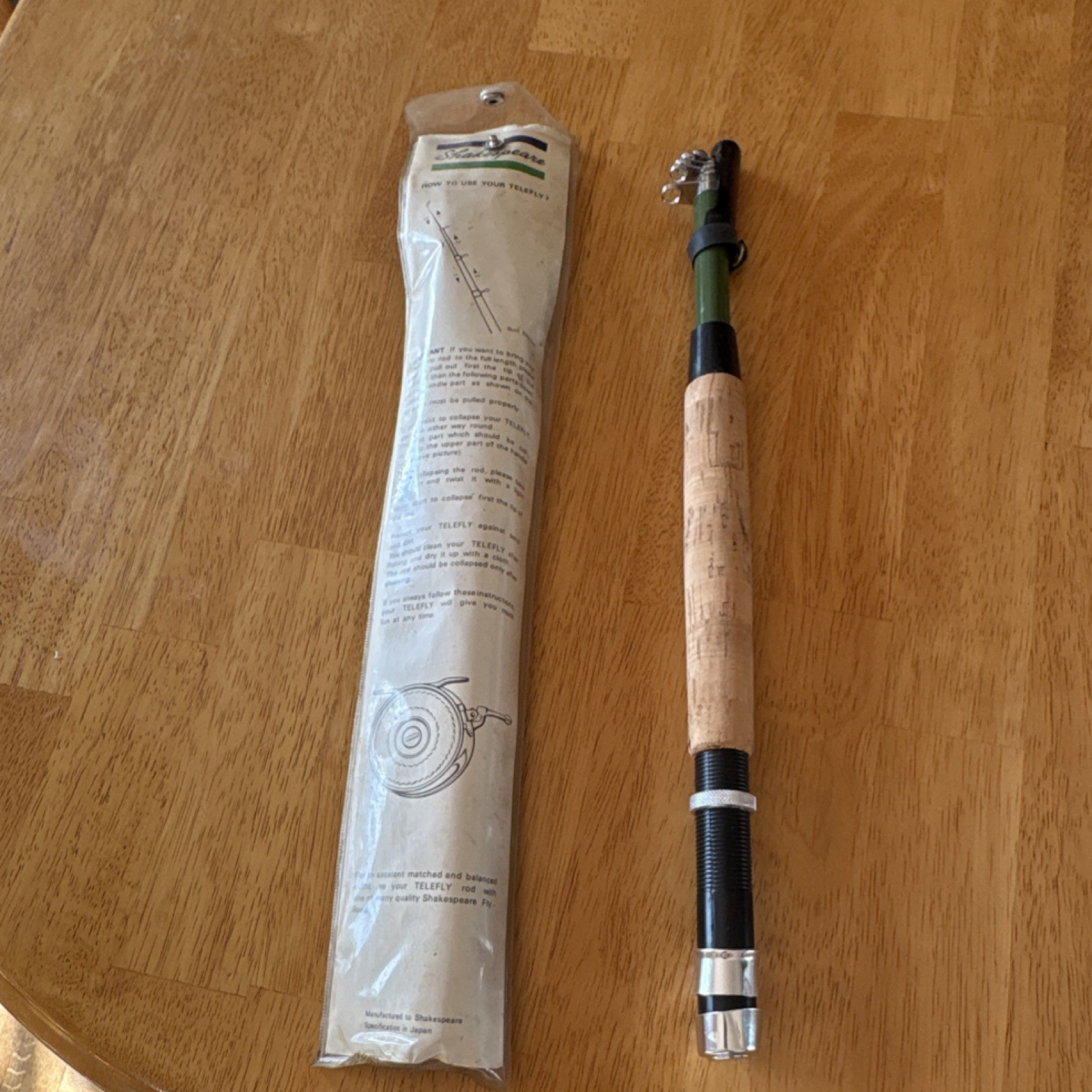 Shakespeare TELEFLY No. FTP-8 Telescopic Fly Fishing Rod Cork Handle Trout