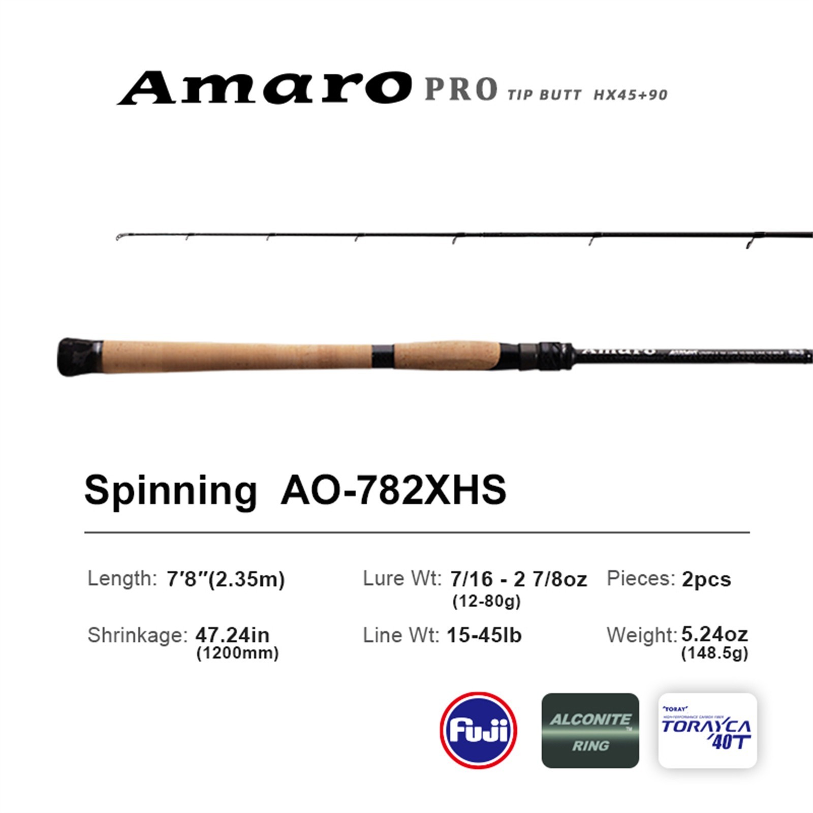 PURELURE New Amaro Pro Big Game Travel Portable Spinning Casting Lure Fishing