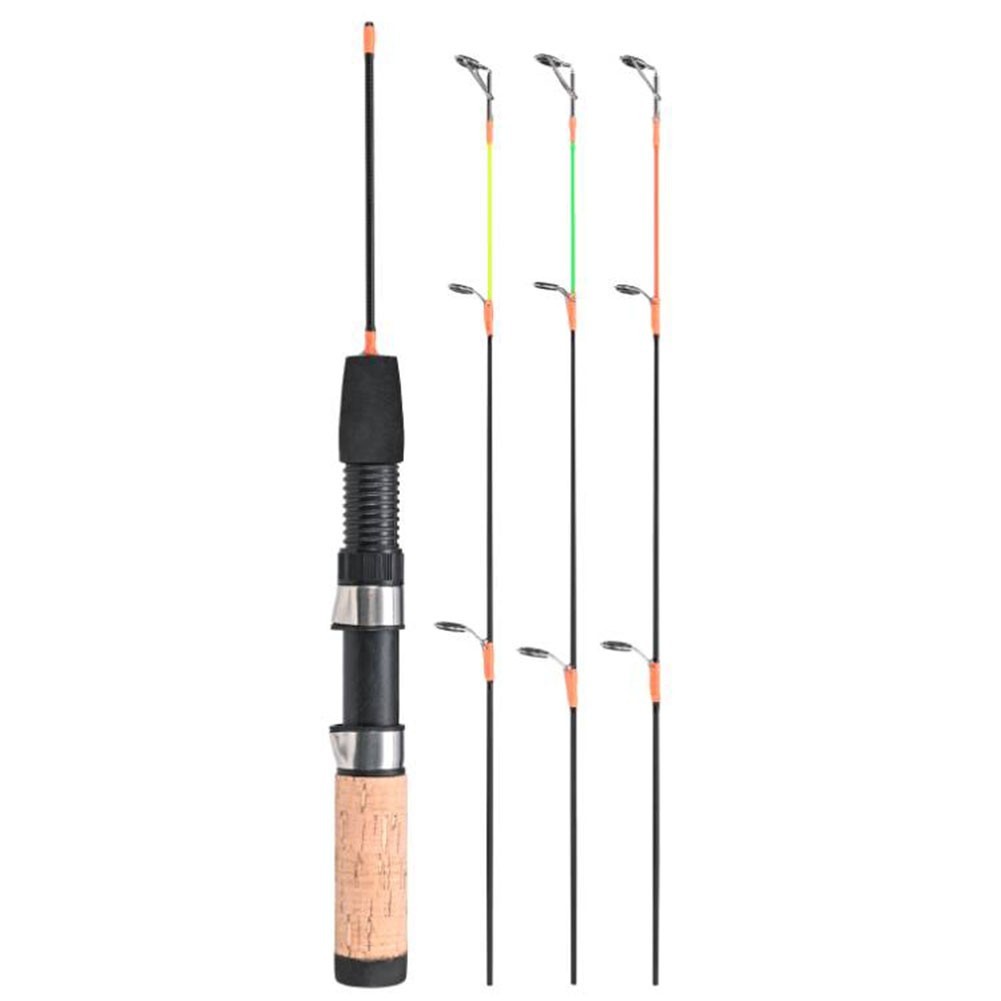3260cm Ice Fishing Rod with Cork Handle and 3 Tips for Spin Travel Poles
