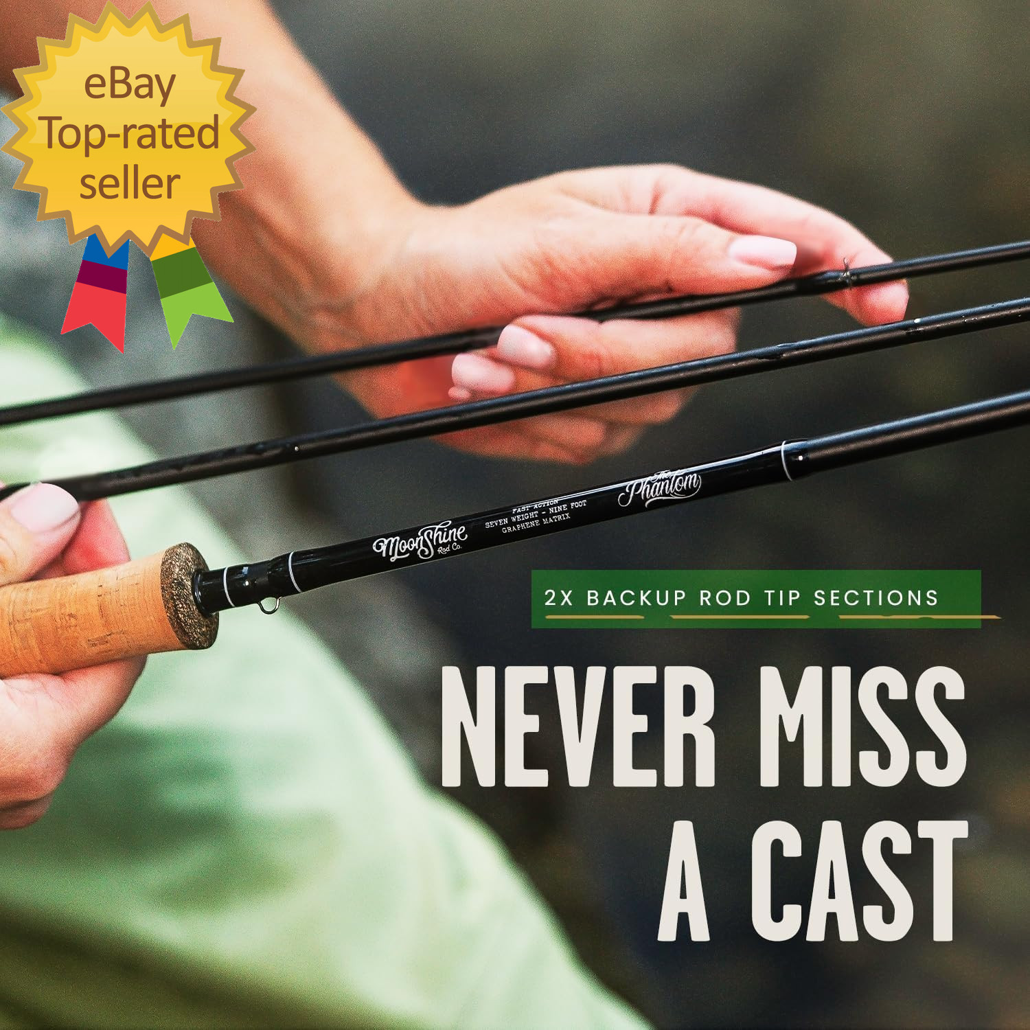 Fast Action Fly Fishing Rod –Carbon Fiber Graphite Rod with Zippered Travel Case