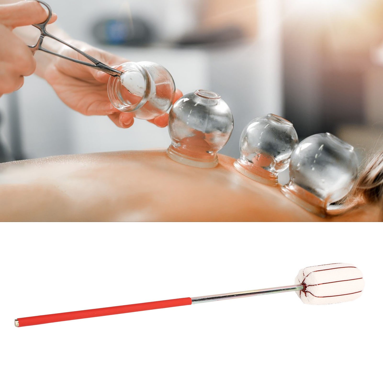 2PCS Fire Cupping Stick Reusable Safe Stainless Steel Cupping Ignition Rod For