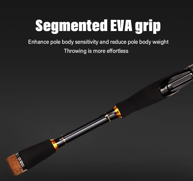 Fishing Rod Casting Spinning Travel Carbon Fiber Pole 4/5 Sections Fishing Rod