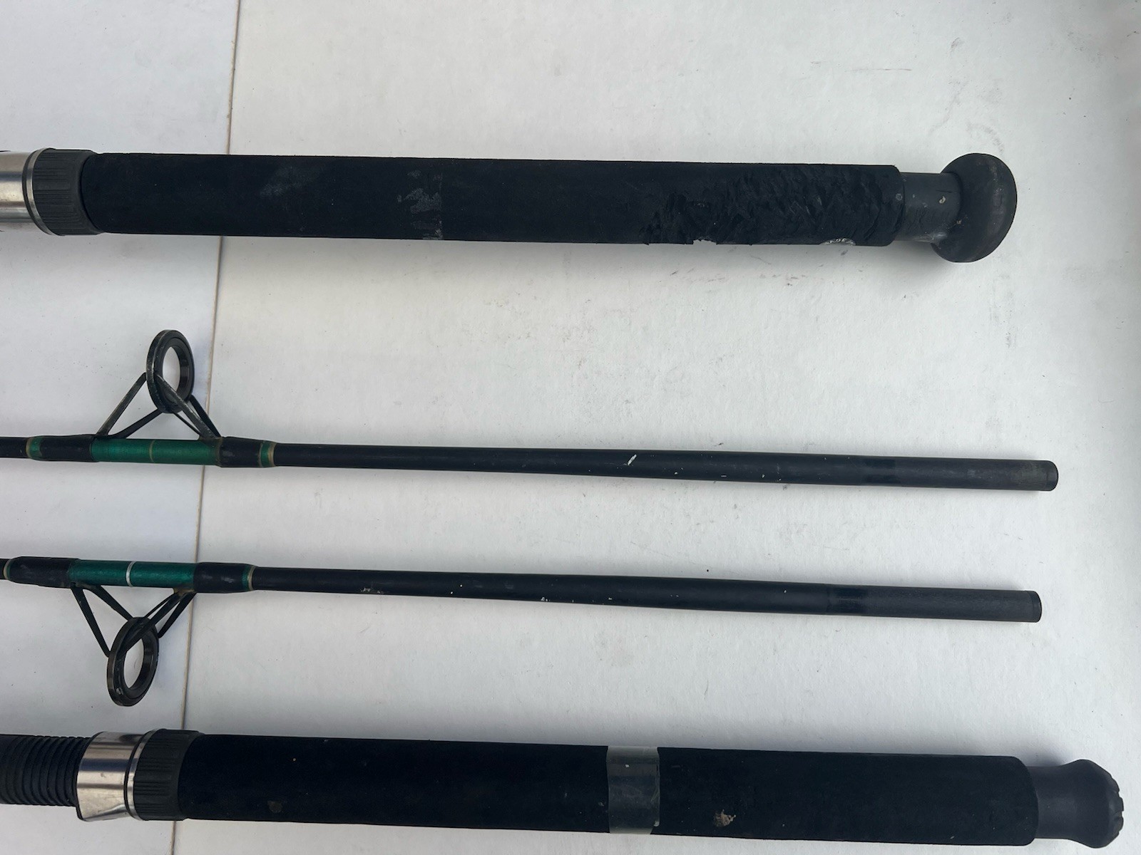 2x Montague MC70 7’ Two Piece Large Spinning Salmon Fishing Rod 12-20 lb Vintage