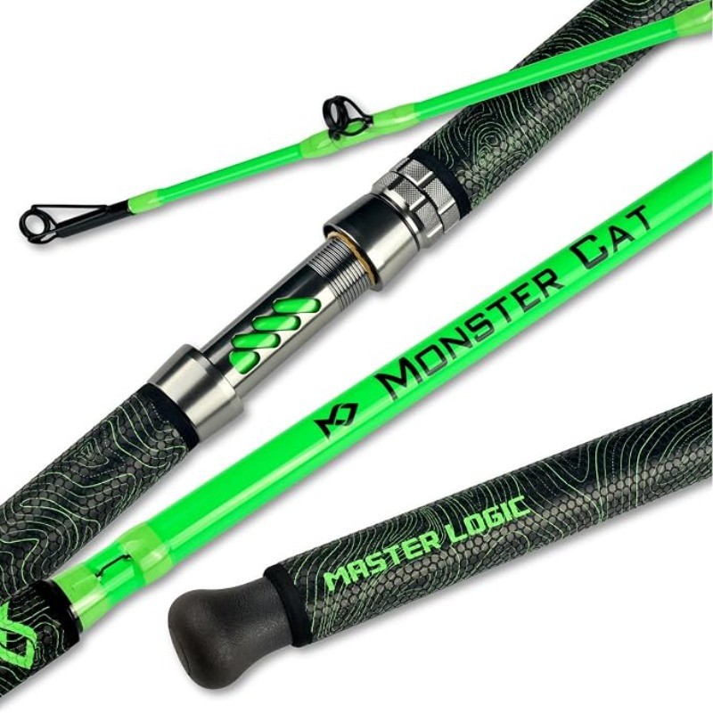 Monster Catfish Casting Rod, 7′ MH Glow-in-Dark 1-Piece, 10-50lb line