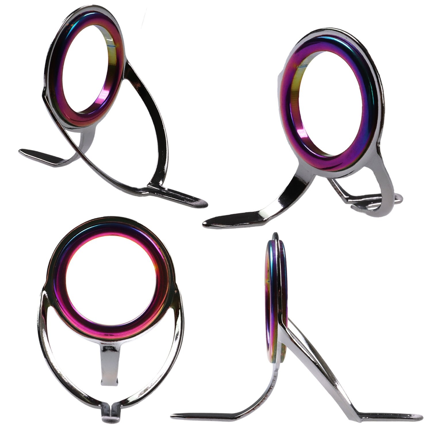 Casting Fishing Rod Guides, Double Leg, Laser Rainbow Colorful Ceramic Ring, …
