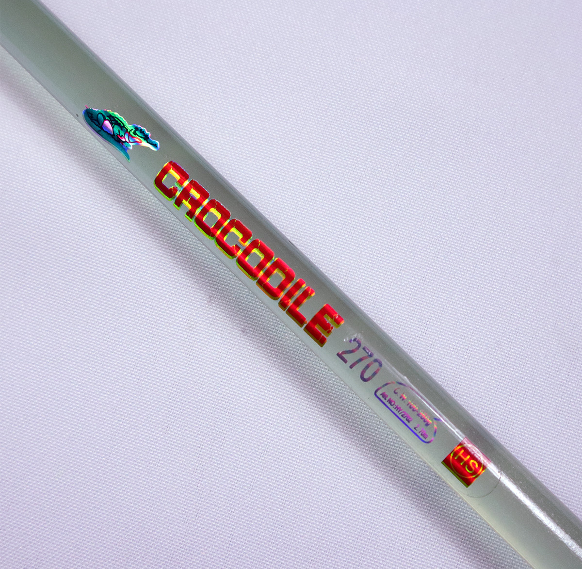 CROCODILE E-30 MH 8’10” TRANSPARENT solid fiberglass fishing rod~2 section