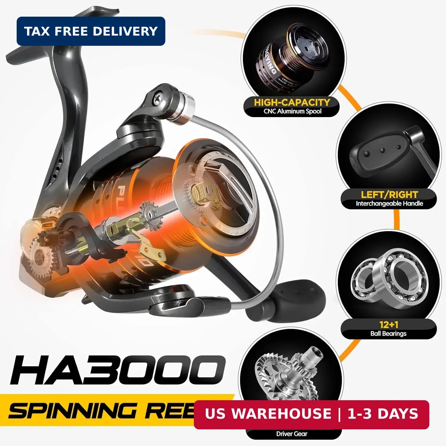 PLUSINNO Fishing Rod and Reel Combos – Carbon Fiber Telescopic Fishing Pole – Sp