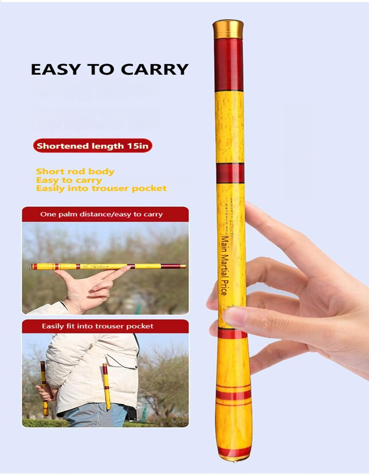 Carbon Fiber Telescopic Fishing Rod, Ultra Short Tenkara Rod, Portable Collap…