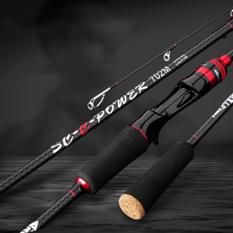 Fishing Rod 1.68M 1.8M Carbon Spinning/Casting Rod Trout Lure Travel Pole M/L/MH