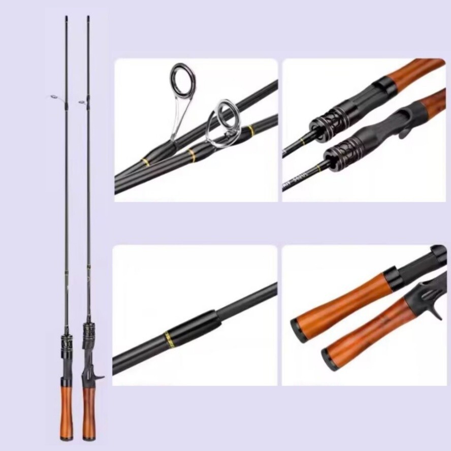 5.6ft 6ft Fishing Rods Spinning Casting Rod Carbon Fiber Rod 2 Sections Fast Rod