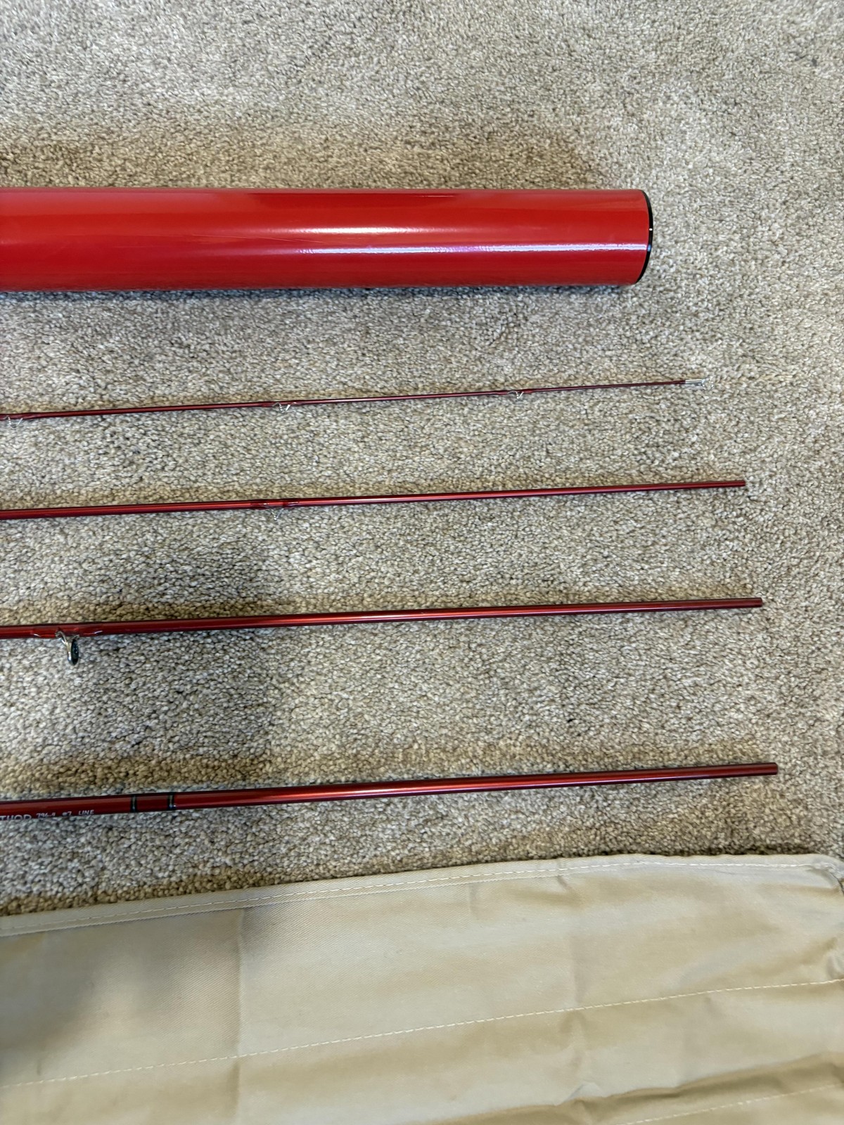 Sage Method 796-4 Fly Rod 9’6 7wt 4 Piece Red Graphite Konnetic Extra Fast Rod