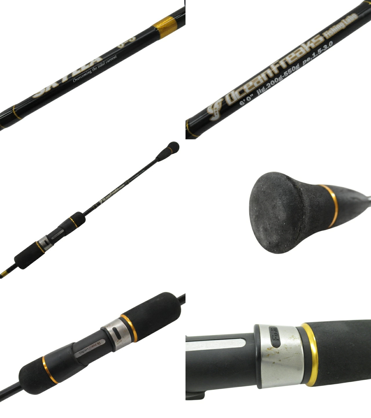 Ocean Freaks Scylla 6-3 Jigging Rod Used, Saltwater Fishing, 23.6in/60cm