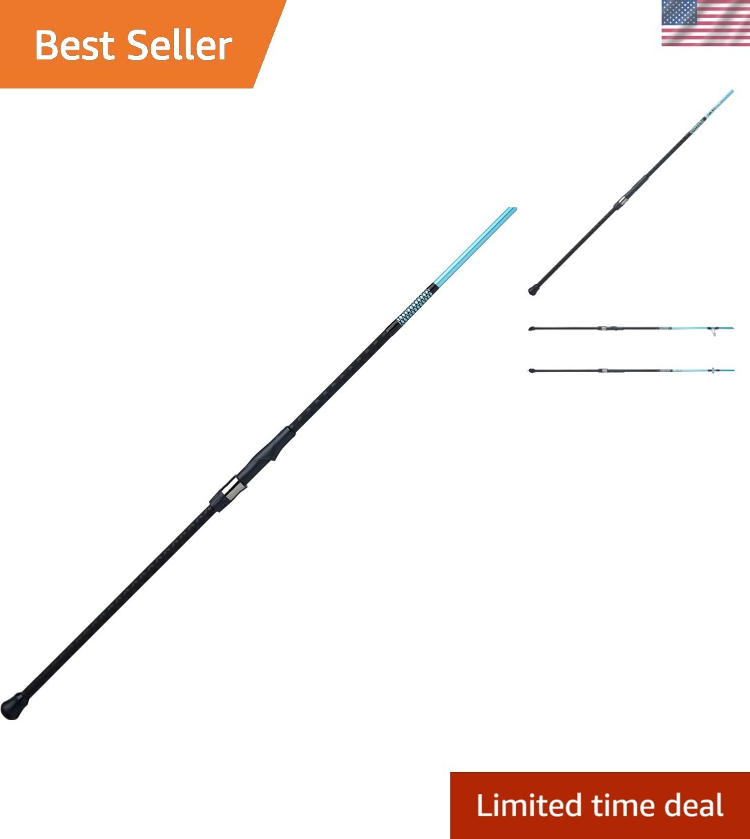 Superior 10′ Spinning Fishing Rod with Rubber Grip – Perfect for Surf Fishing