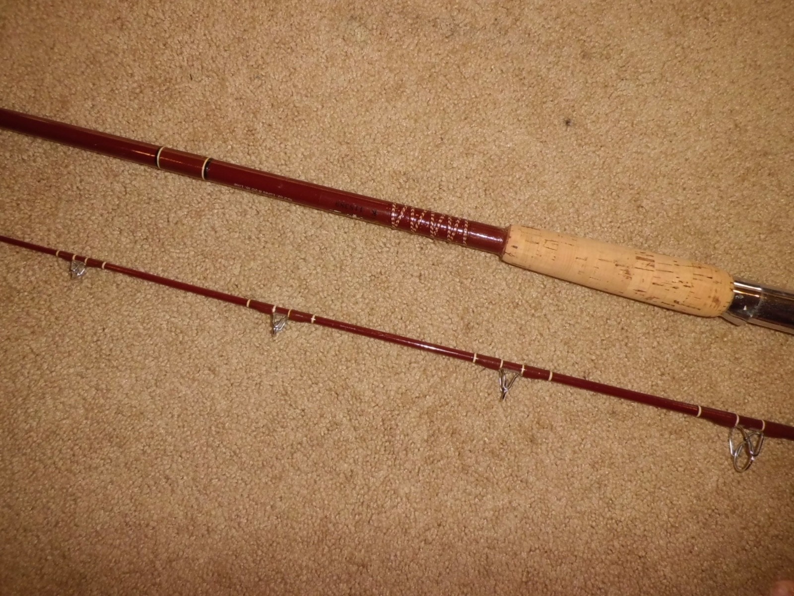 Vintage FENWICK Feralite PLB83 Spinning 8’3″ Rod- USA- 8-20 lb #K118389