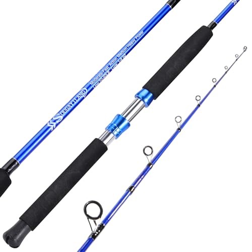 Catfish Fishing Rod – 2 Piece – Portable 7′ – Medium Heavy – Medium Heavy