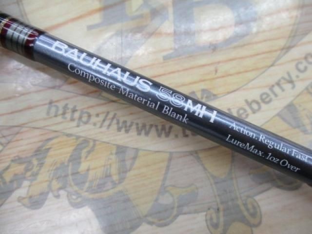 Les Zismore Bauhaus 58MH Black Pearl Clear Red Thread Bass Rod Used