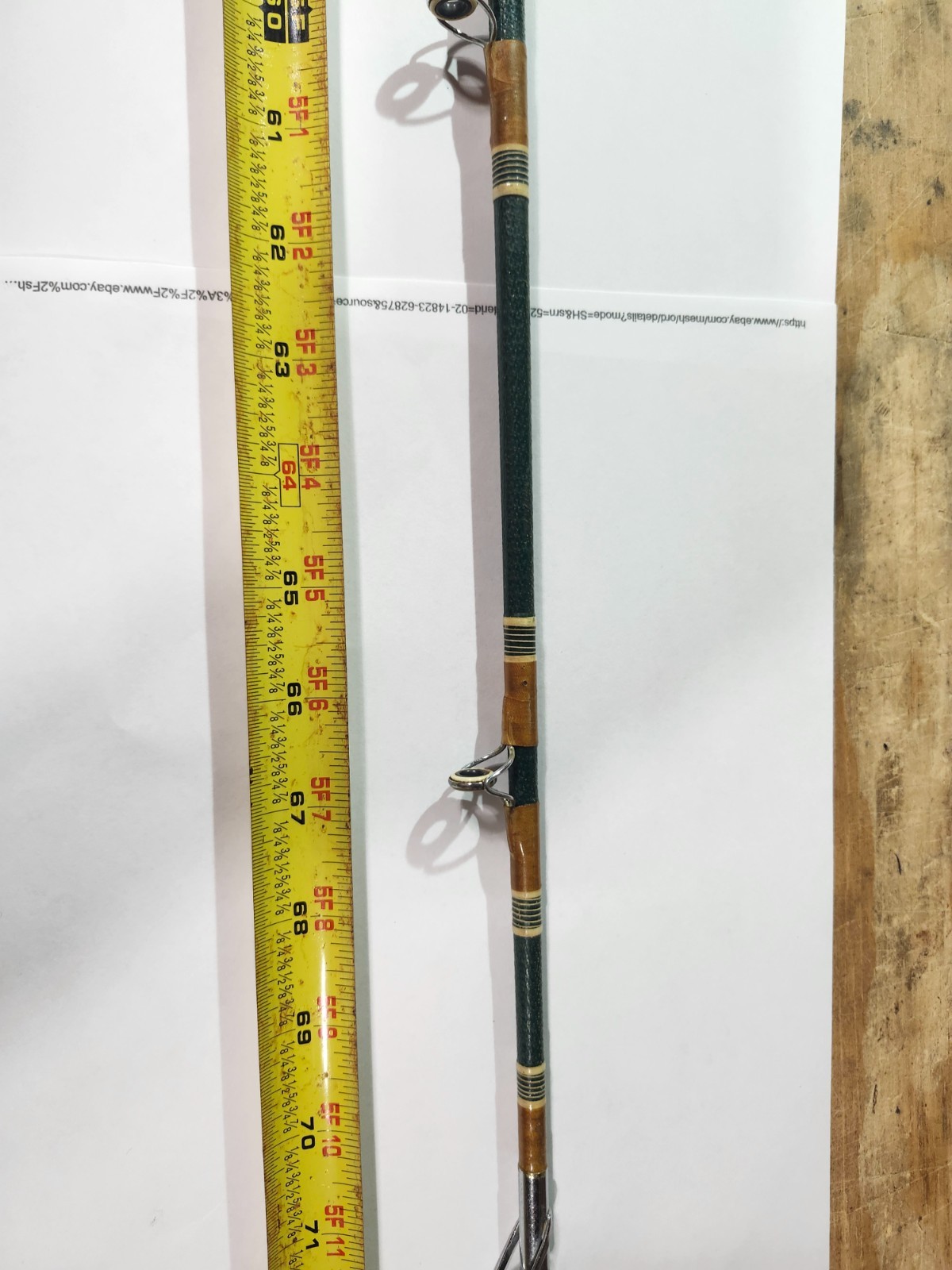 Supreme Rod Co Madison Wi Musky Master Fishing Rod 6′ Vintage
