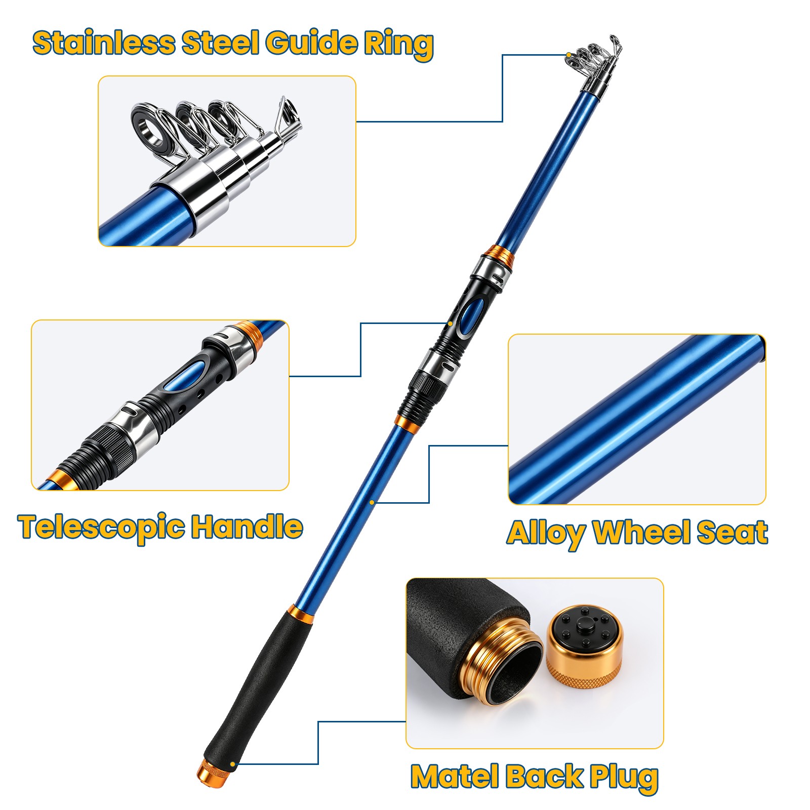 Telescopic Fishing Rod – Portable, Extendable Length for Versatile Saltwater