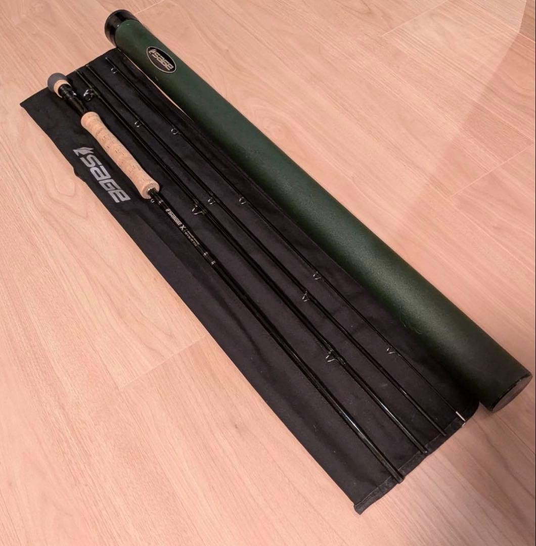 SAGE Fly Rod X 696-4 (9’6″ #6) KonneticHD Technology Aluminium Rod Case Used